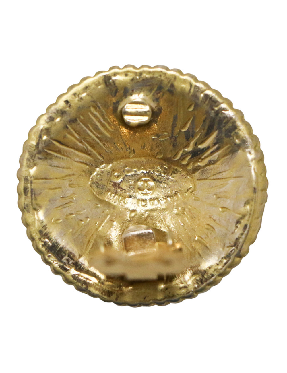 Clips vintage CHANEL noirs ronds