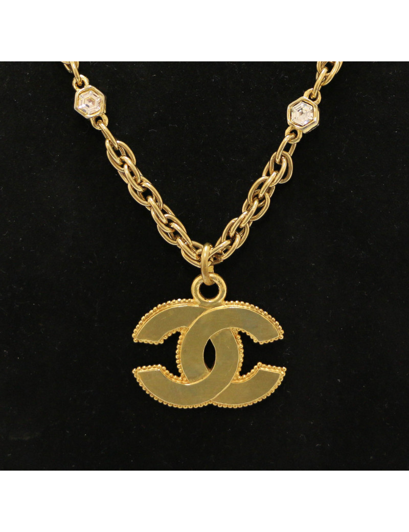 Collier vintage CC CHANEL doré