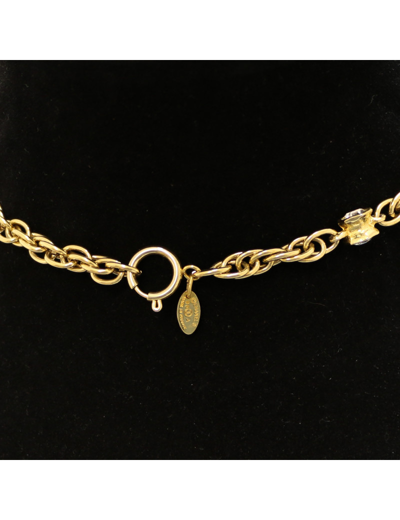Collier vintage CC CHANEL doré