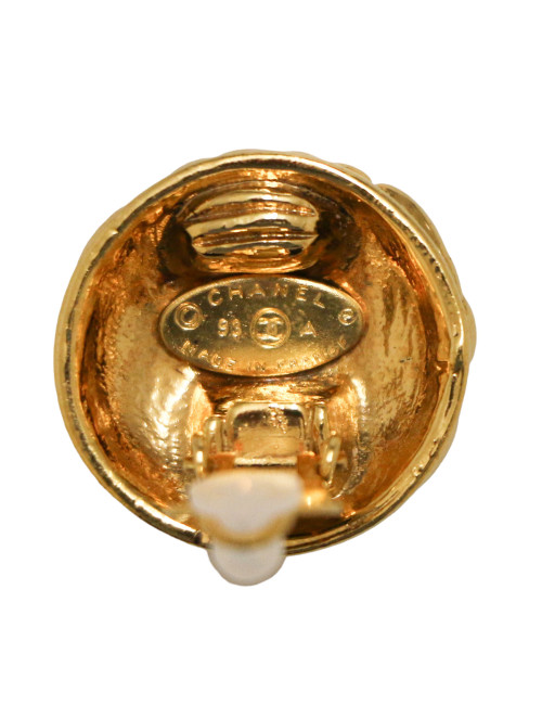 Clips CHANEL vintage doré
