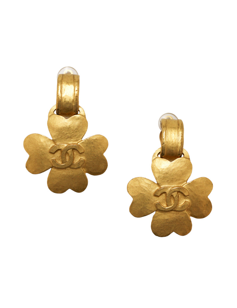 Clips vintage trefle CHANEL