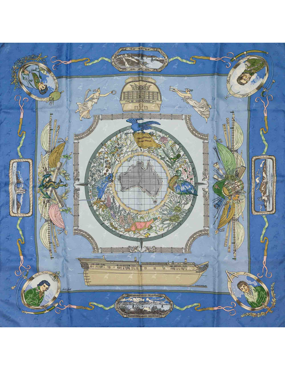 Carré HERMES Le géographe Sandra Laroche