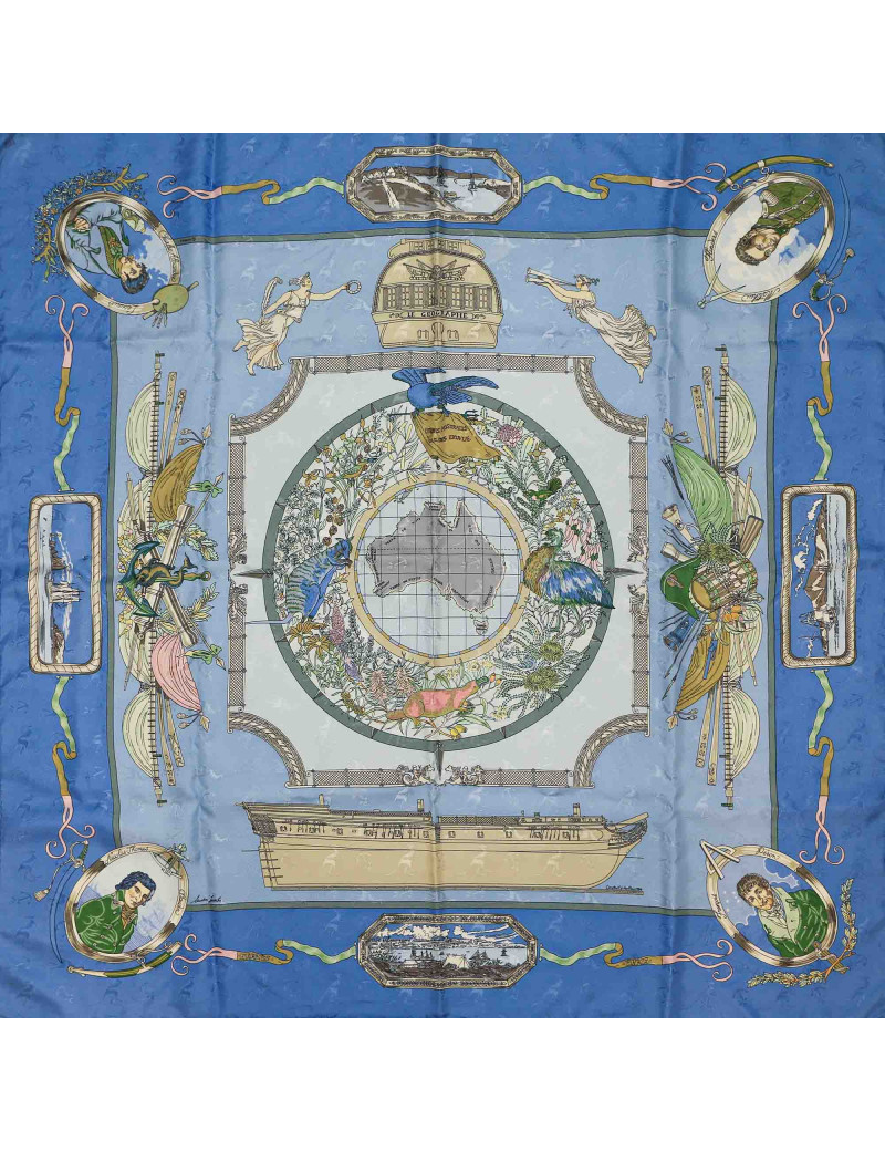 Carré HERMES Le géographe Sandra Laroche