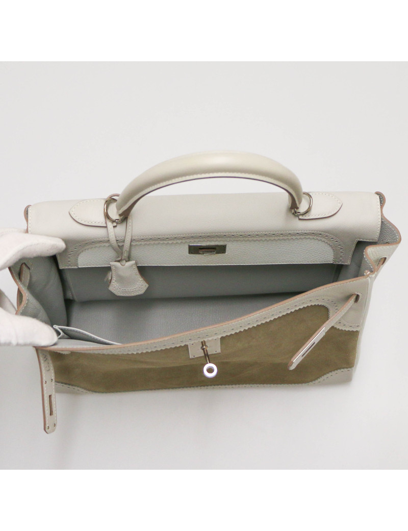 HERMES tricolor Kelly Ghillies grizzly Doblis 35 