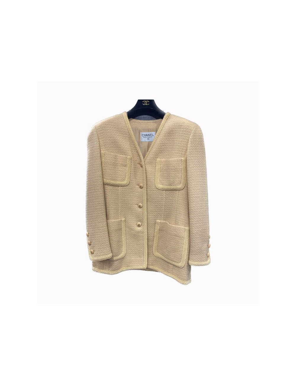 Veste T 38 CHANEL tweed corail