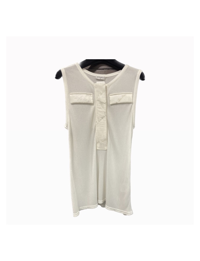 Haut CHANEL T 36 blanc 