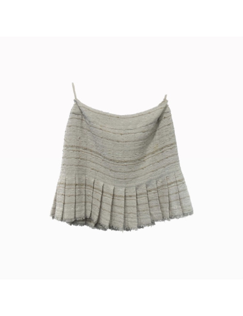 Jupe T 44 CHANEL tweed plissé