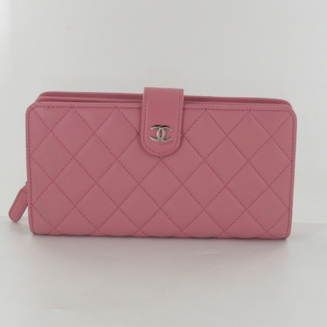 Quilted wallet pink CHANEL