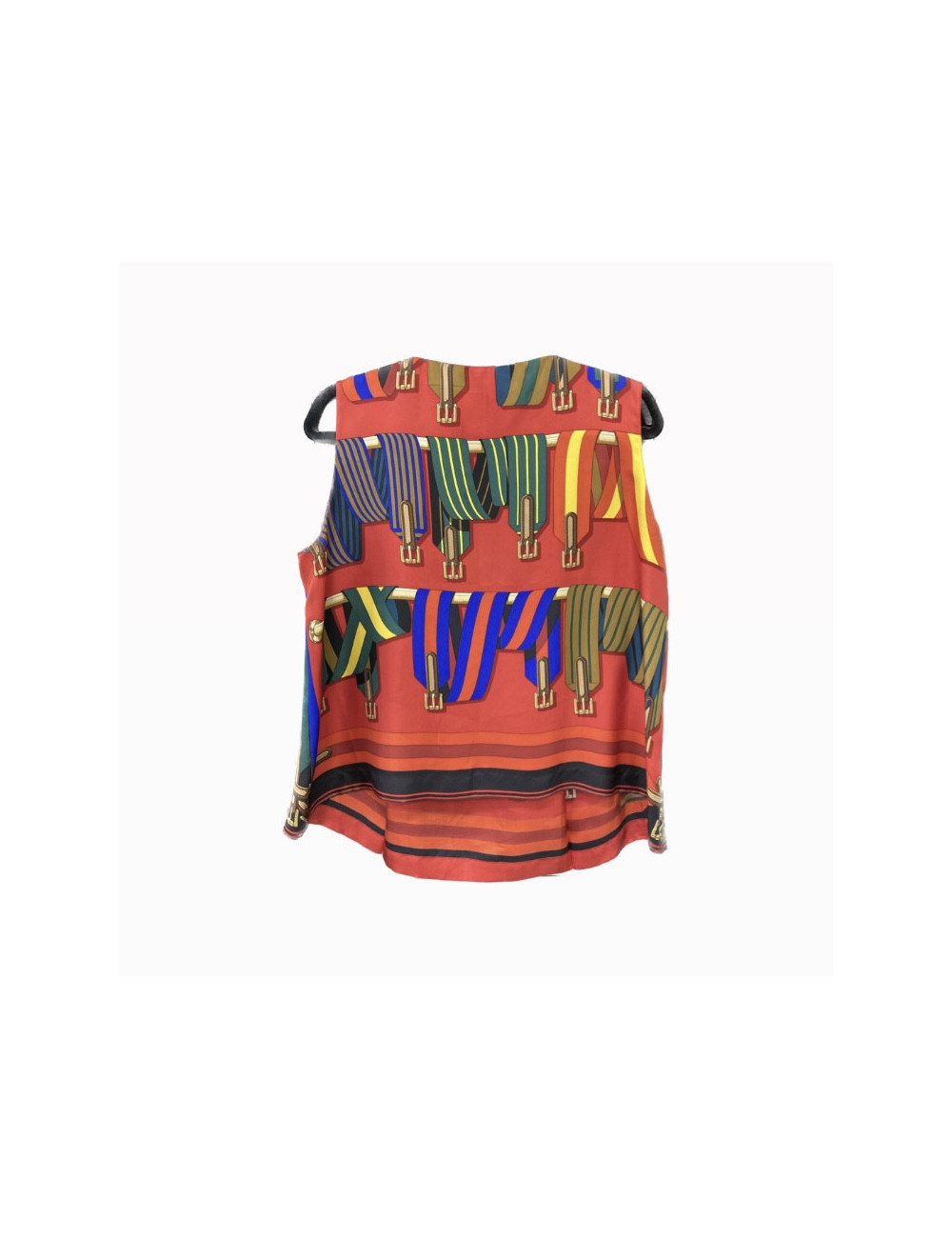 Haut HERMES soie rouge