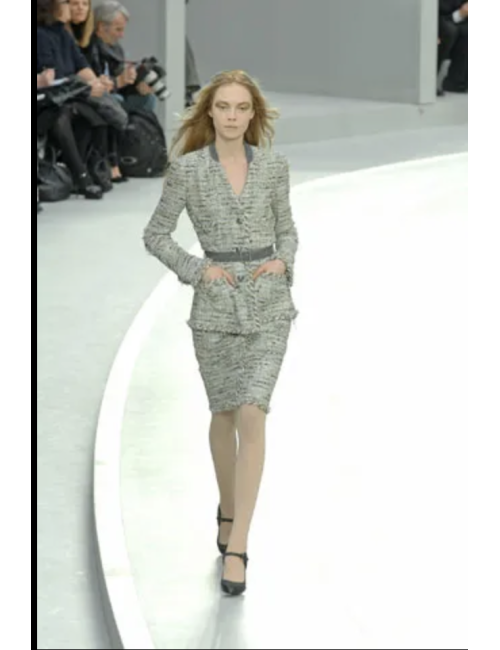 Veste tweed CHANEL grise