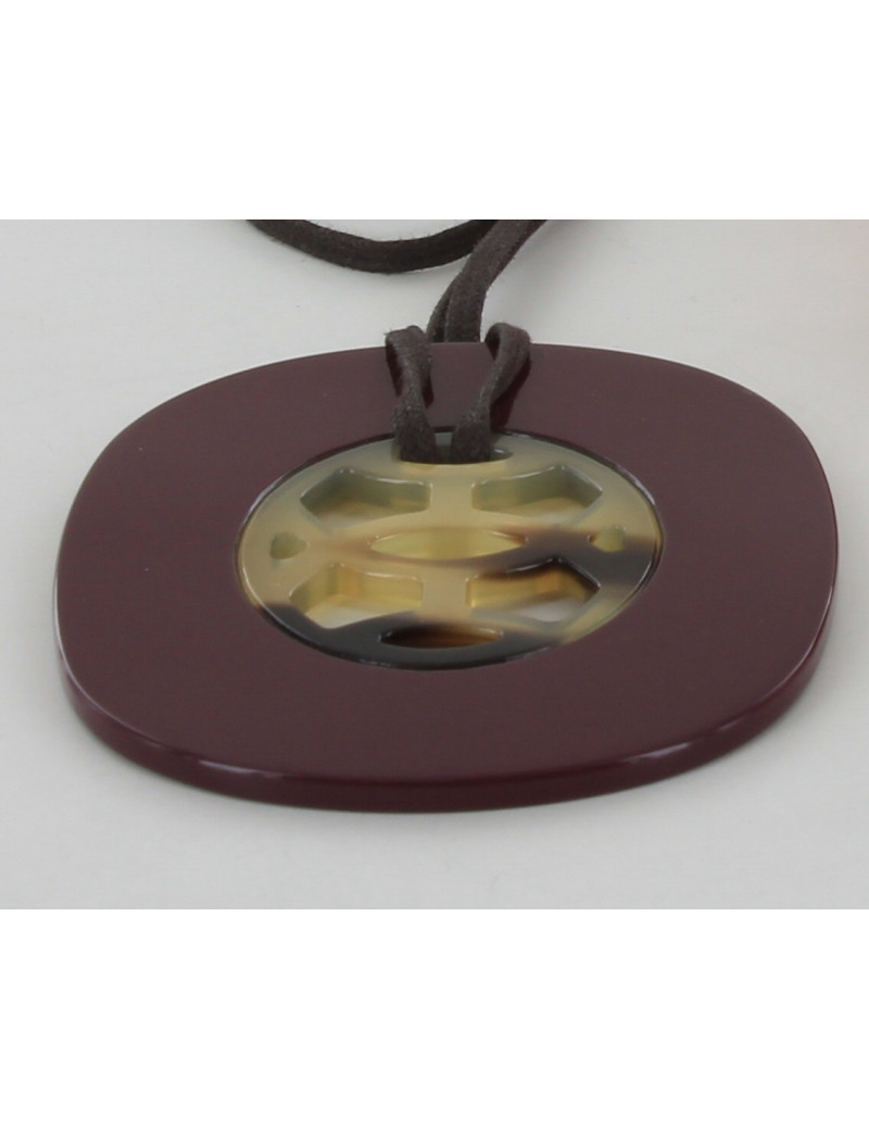 collier HERMES en corne et laque