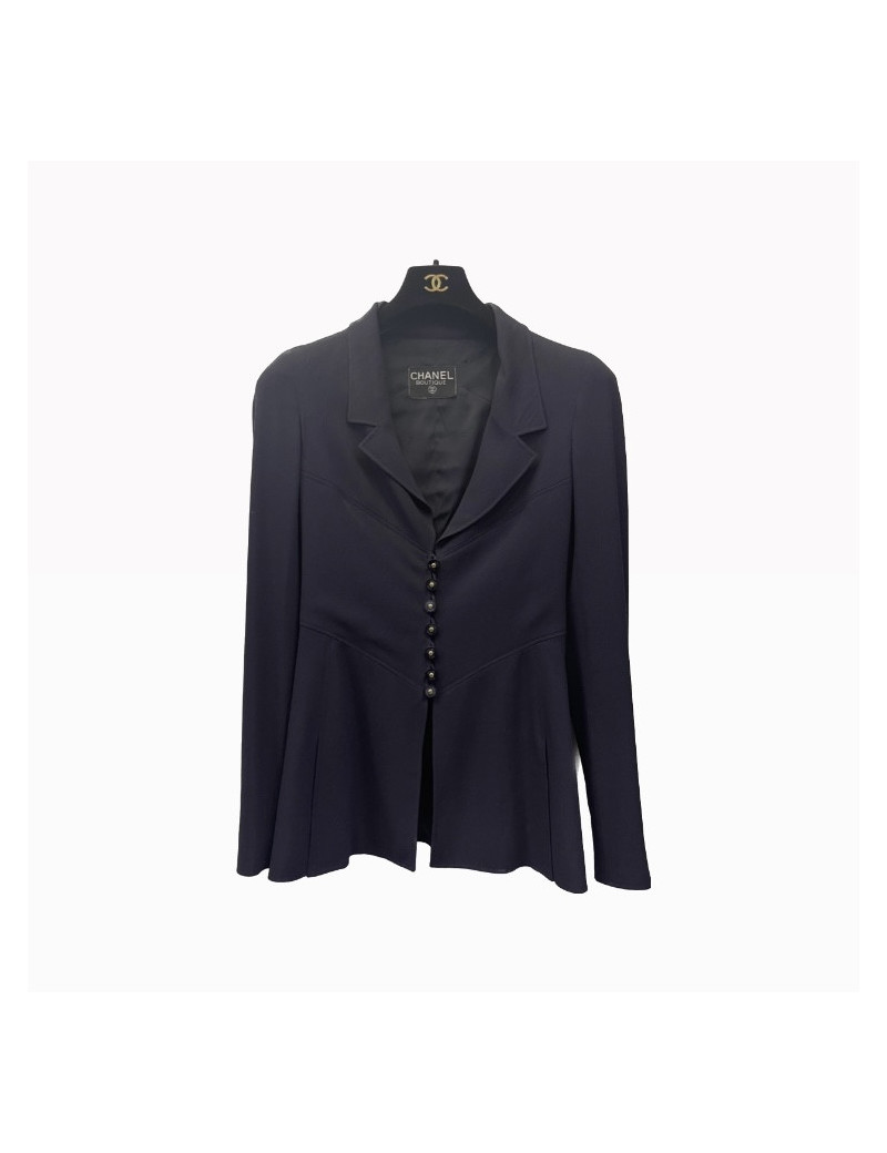 Veste CHANEL en laine bleue