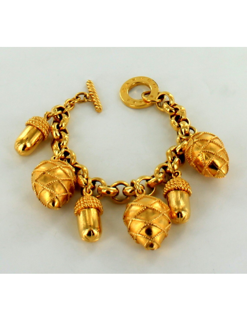 bracelet CARVEN à breloques dorées