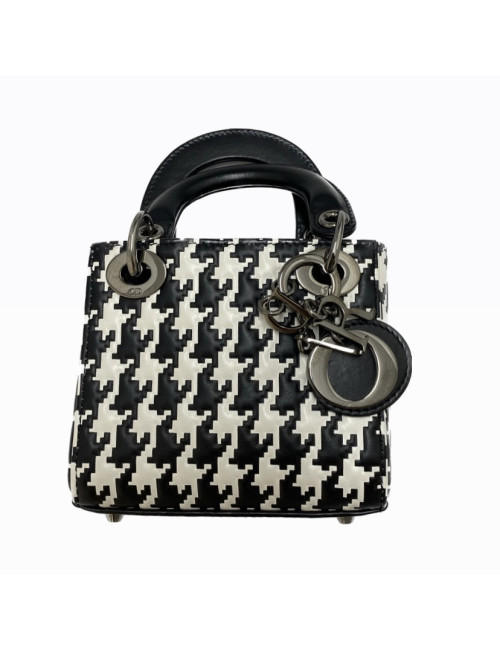 Micro Lady D DIOR pied de poule