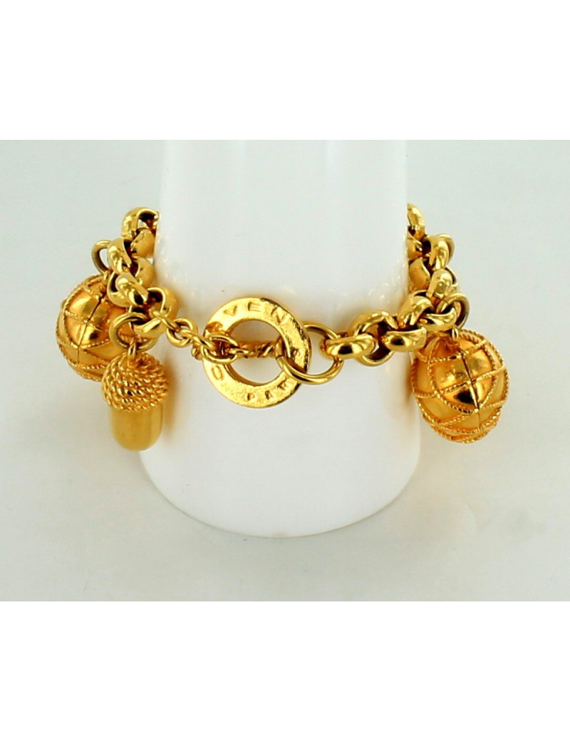 bracelet CARVEN à breloques dorées