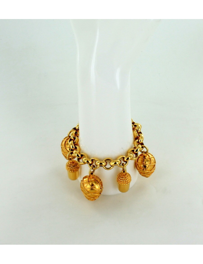bracelet CARVEN à breloques dorées