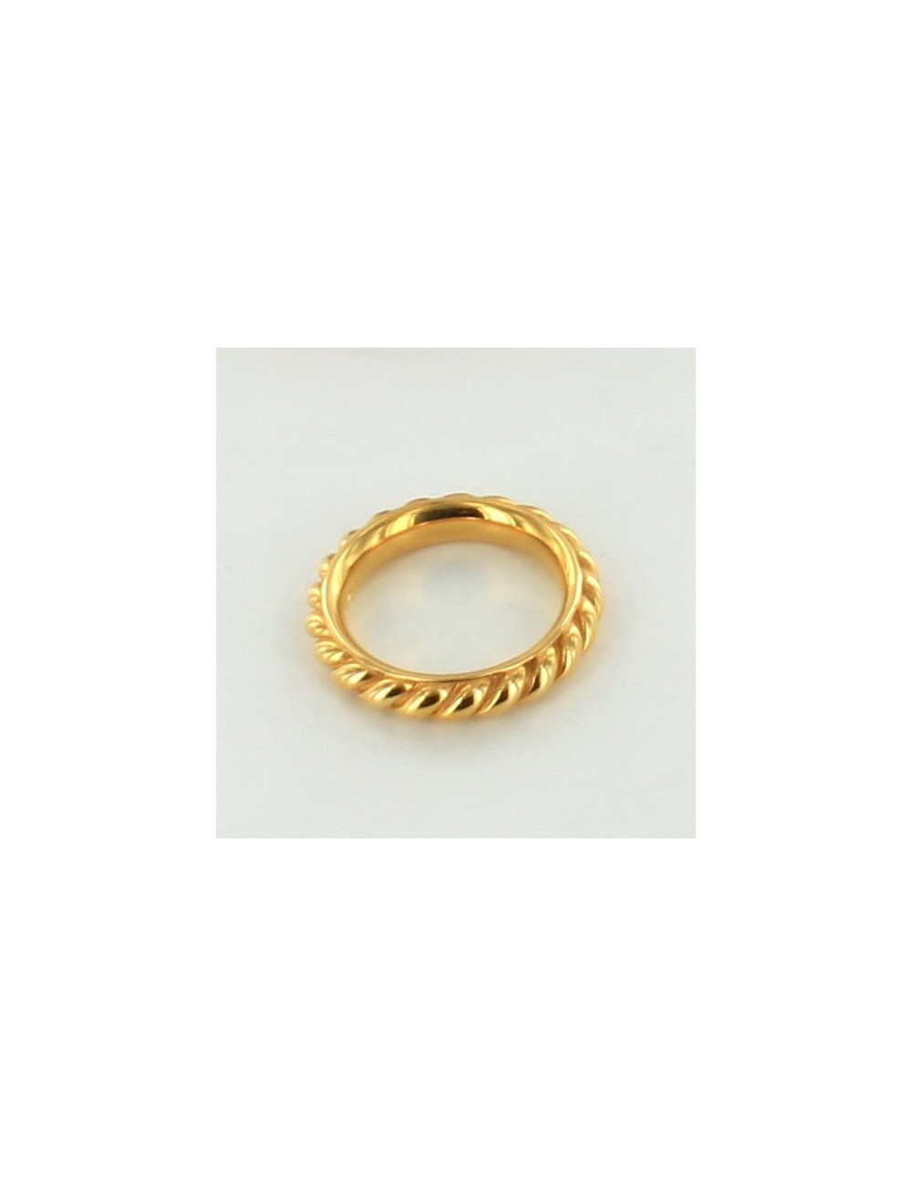 Anneau de foulard HERMES chaîne tressée en plaqué or