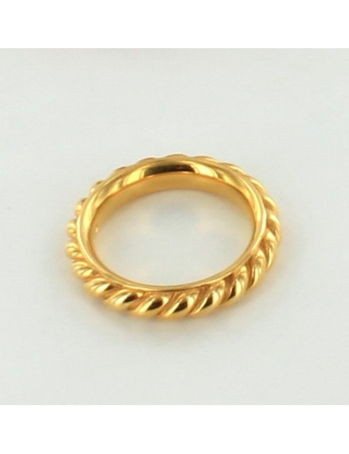 Anneau de foulard HERMES chaîne torsadée en plaqué or