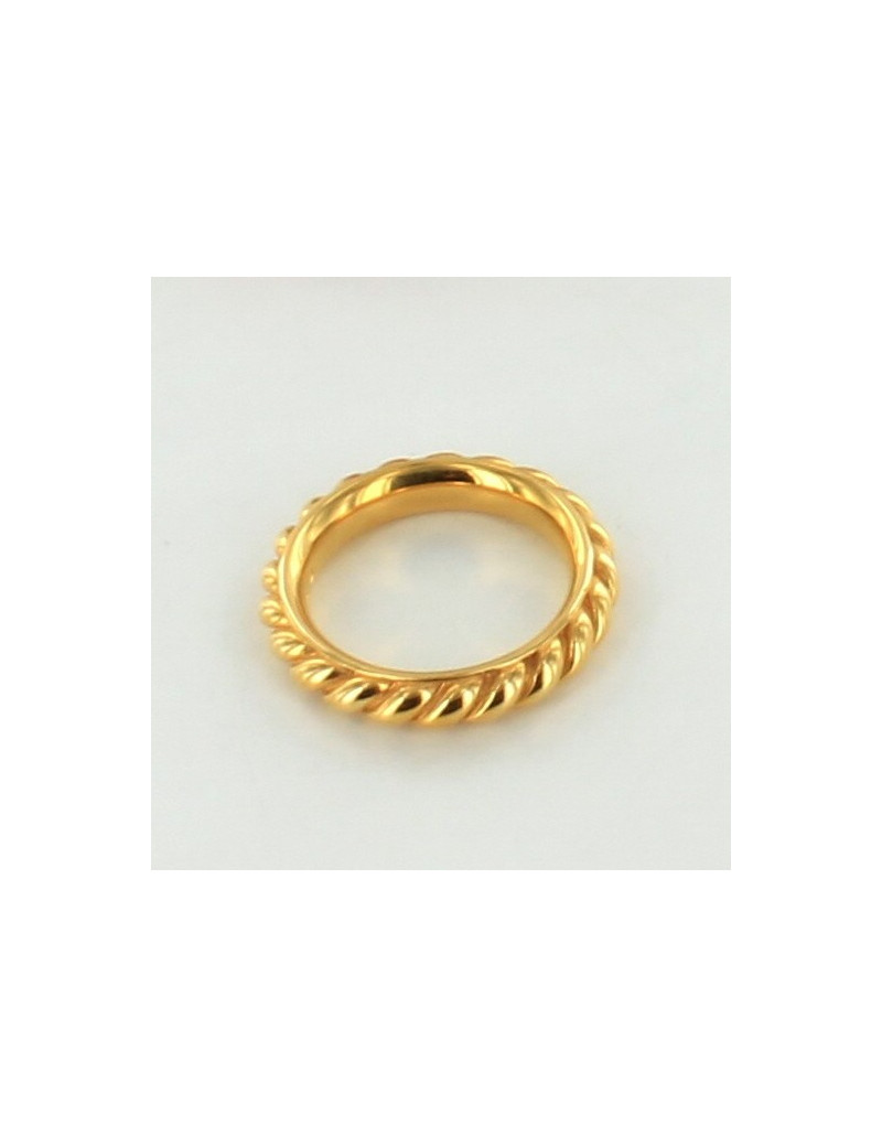 Anneau de foulard HERMES chaîne tressée en plaqué or