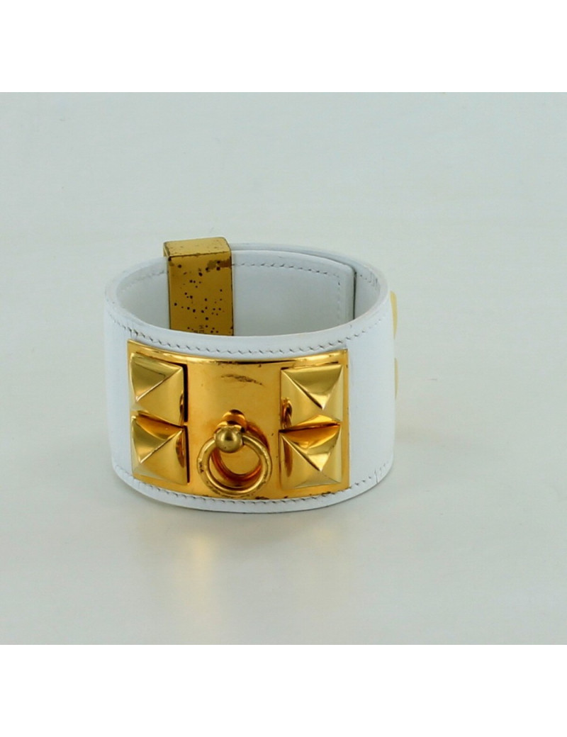 manchette CDC HERMES vintage blanche