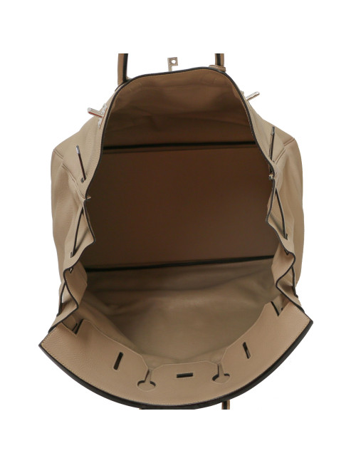 HAC HERMES Haut à courroies 50 gris tourterelle