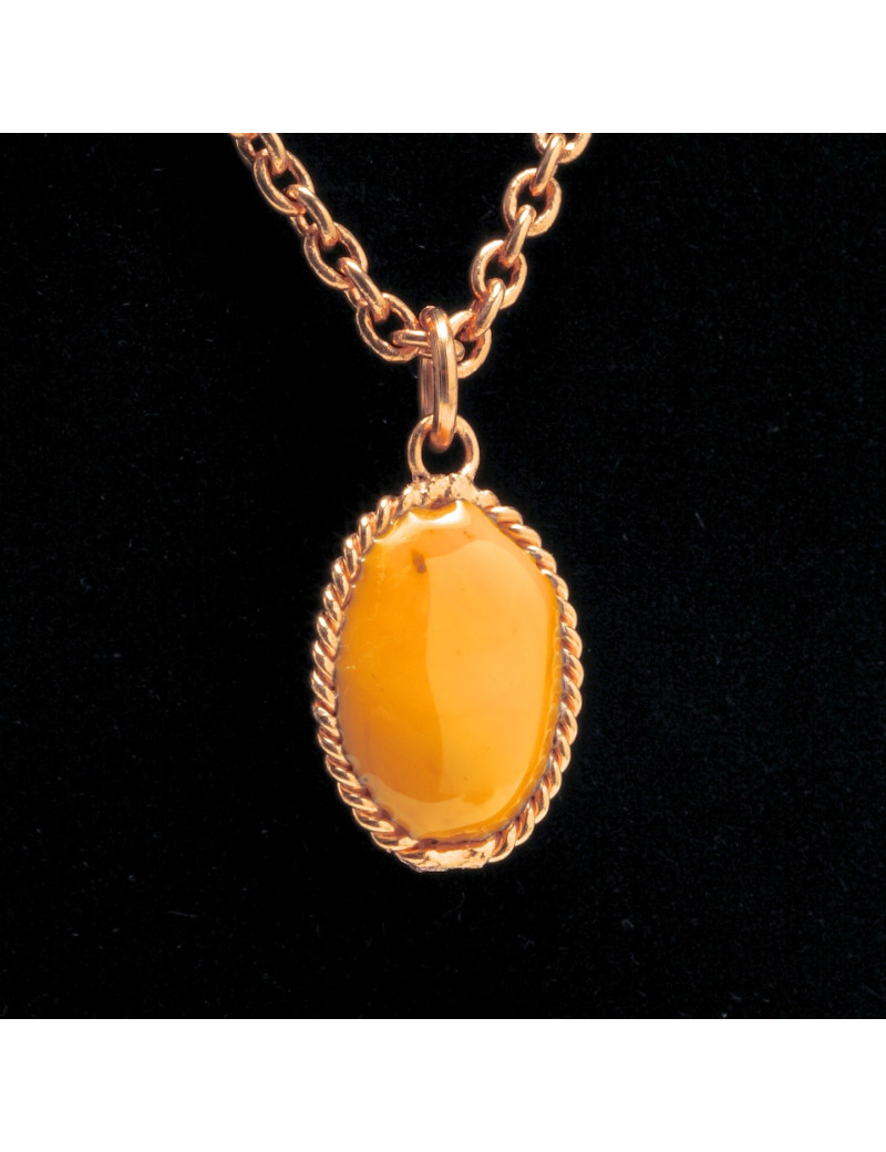 collier MARGUERITE de VALOIS cabochon jaune