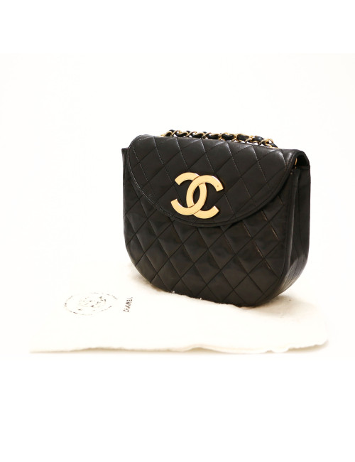 Sac vintage demi lundi gros CC CHANEL
