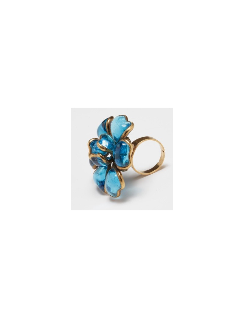 bague " fleur bleue" MARGUERITE de VALOIS