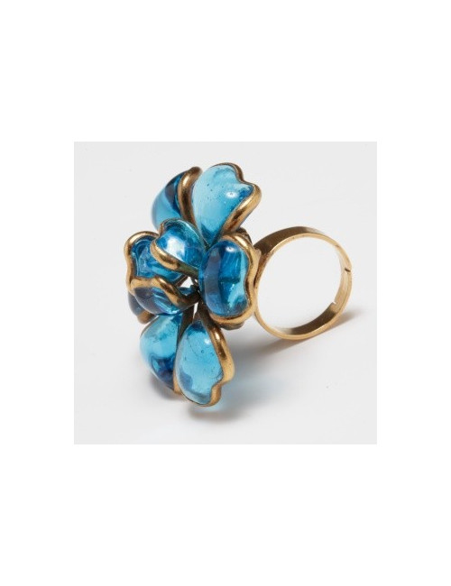 bague " fleur bleue" MARGUERITE de VALOIS