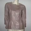 Jacket leather taupe CHANEL