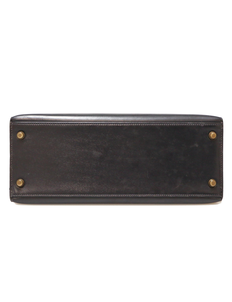 Kelly 28 HERMES sellier box bleu marine