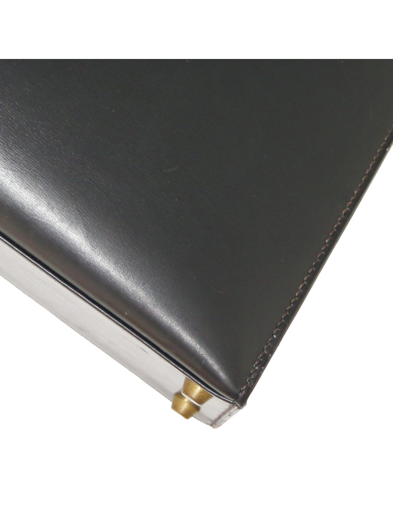 Kelly 28 HERMES sellier box bleu marine