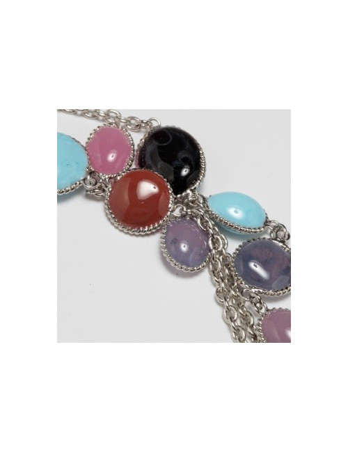 sautoir MARGUERITE de VALOIS cabochons pâte de verre