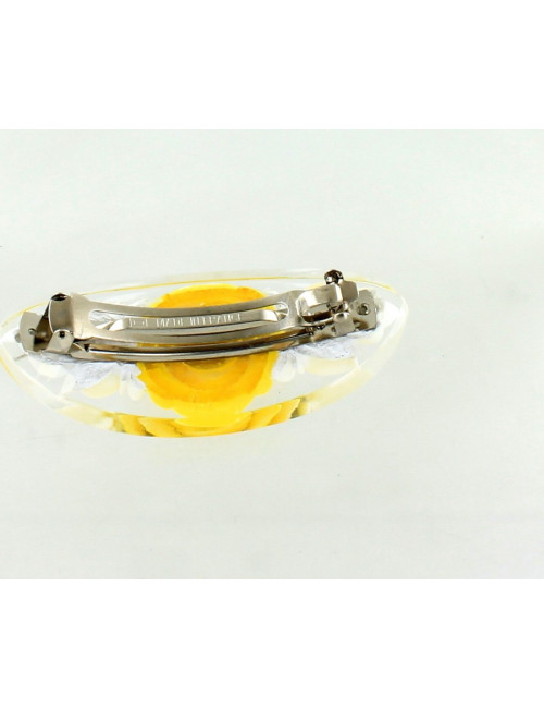 Barrette à cheveux CHANEL camélia jaune