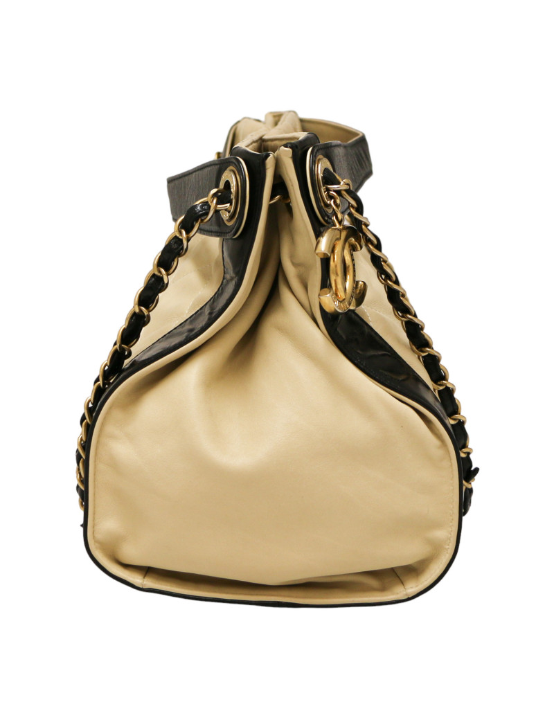 Sac CHANEL cuir d'agneau beige