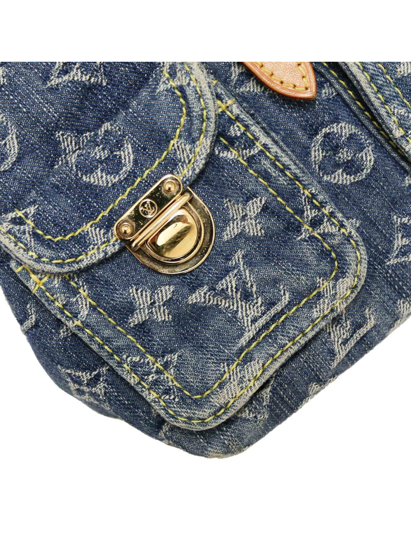 Sac à dos Montsouris LOUIS VUITTON denim bleu  PM