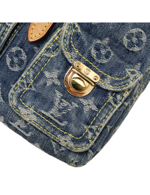 Sac à dos Montsouris LOUIS VUITTON denim bleu  PM