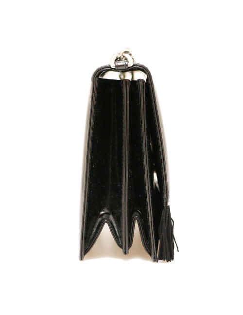 Sac pochette CHRISTIAN DIOR verni semi mat noir