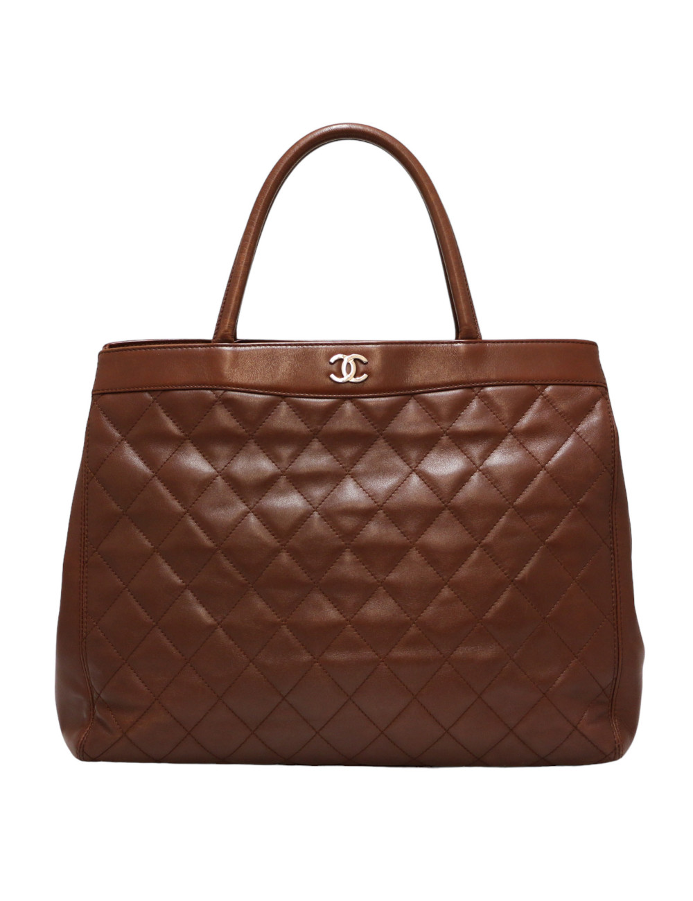 Cabas CHANEL cuir matelassé marron