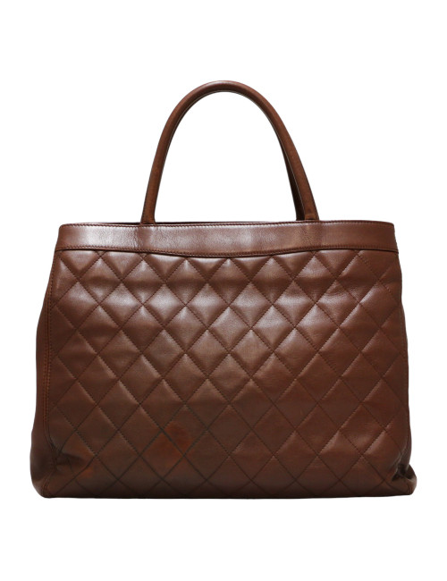 Cabas CHANEL cuir matelassé marron