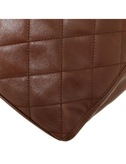 Cabas CHANEL cuir matelassé marron