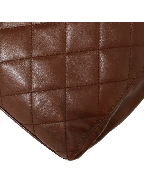 Cabas CHANEL cuir matelassé marron