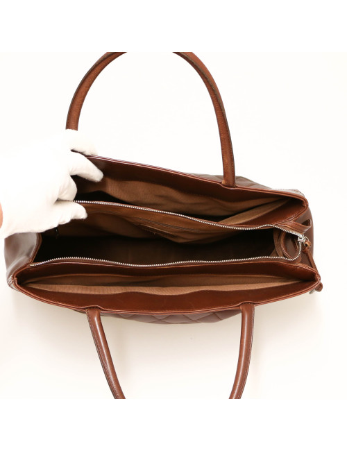Cabas CHANEL cuir matelassé marron