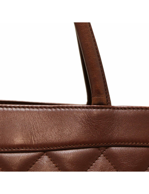 Cabas CHANEL cuir matelassé marron
