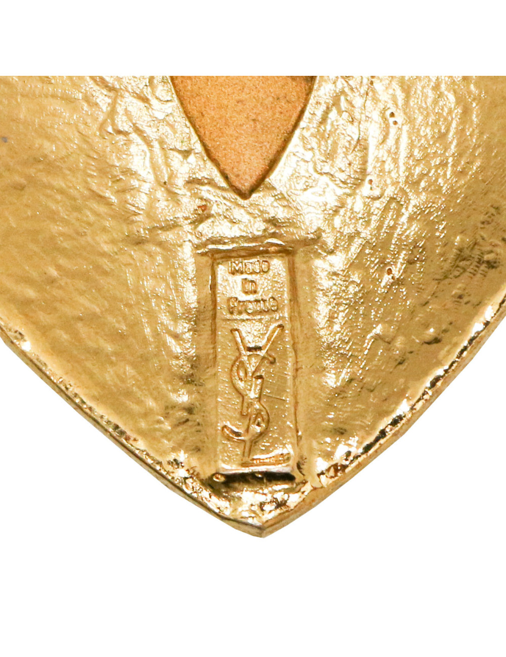 YSL YVES SAINT LAURENT vintage gilded pendant- brooch