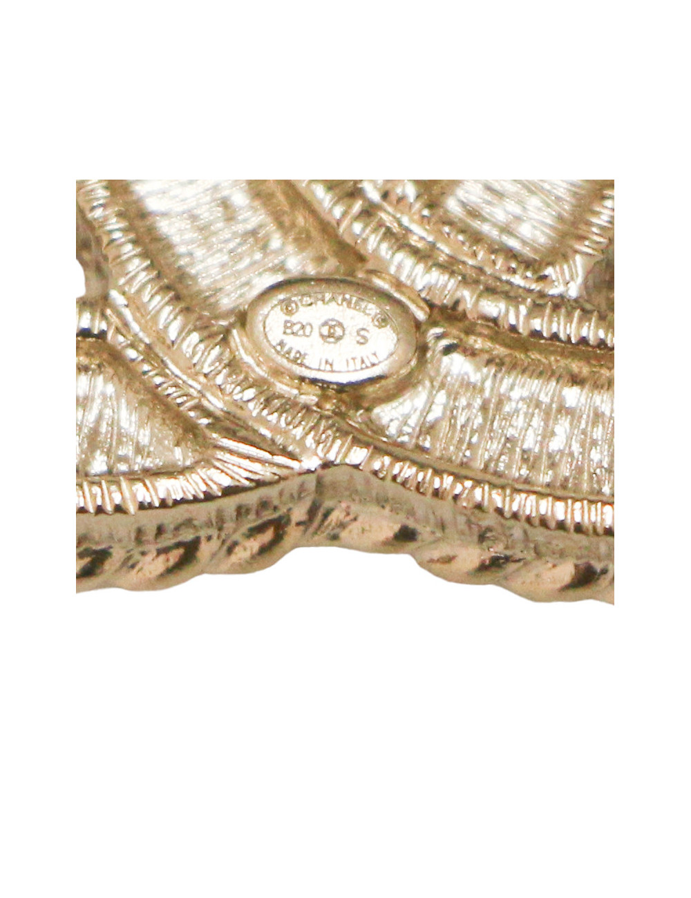 Broche CHANEL CC strass perles