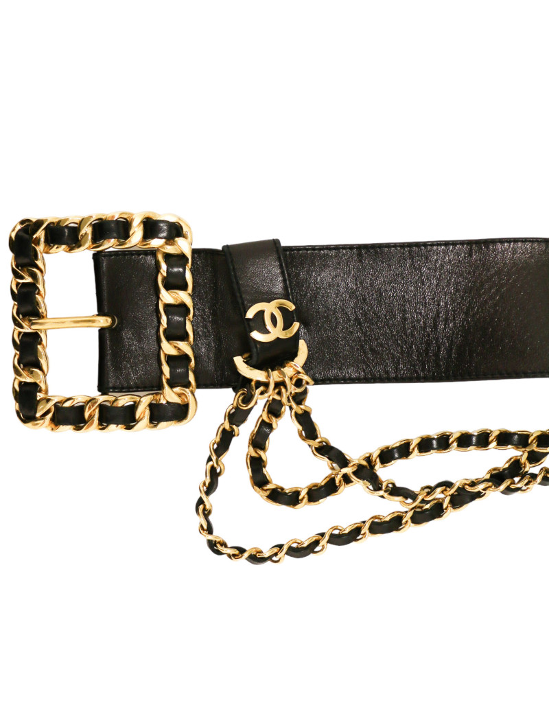 Ceinture CHANEL vintage triple chaines
