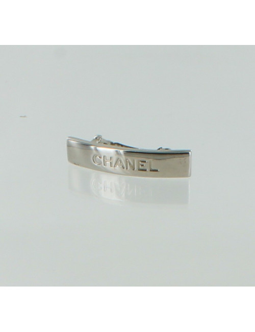 Barrette à cheveux CHANEL métal palladié