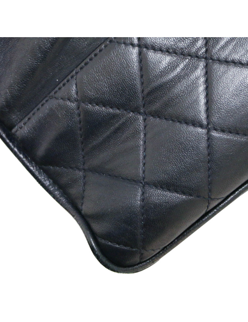 Cabas CHANEL Vintage GM cuir de veau bleu