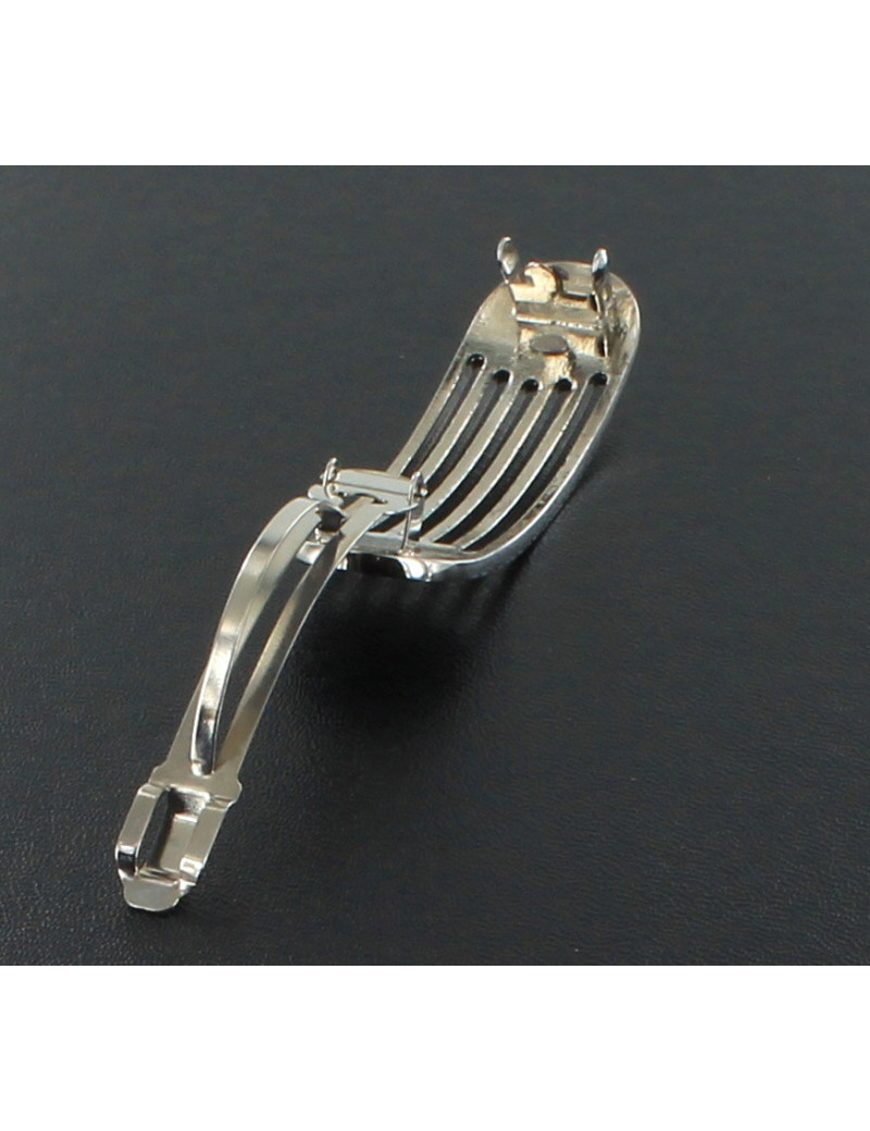 Barrette à cheveux CHANEL métal palladié